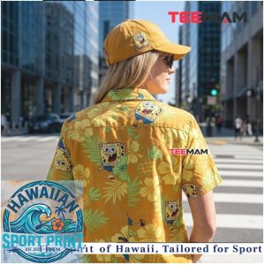 SpongeBob Pineapple Floral Tropical Aloha Summer Hawaiian Shirt