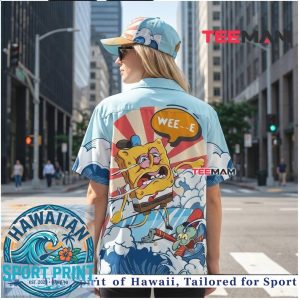 SpongeBob Surfing Great Wave Tropical Summer Hawaiian Shirt