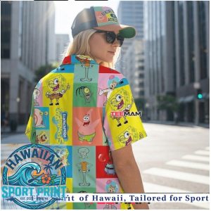 SpongeBob and Friends Character Collage Summer Hawaiian Shirt