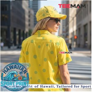 Spongebob Squarepants Yellow Pattern Hawaiian Shirt