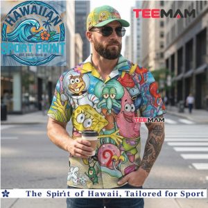 Spongebob and Friends Characters Tropical Hawaiian Shirt