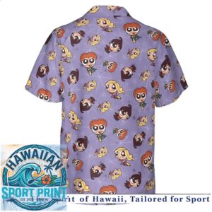 Spooky Spiderweb Goth Cartoon Witch Halloween Hawaiian Shirt