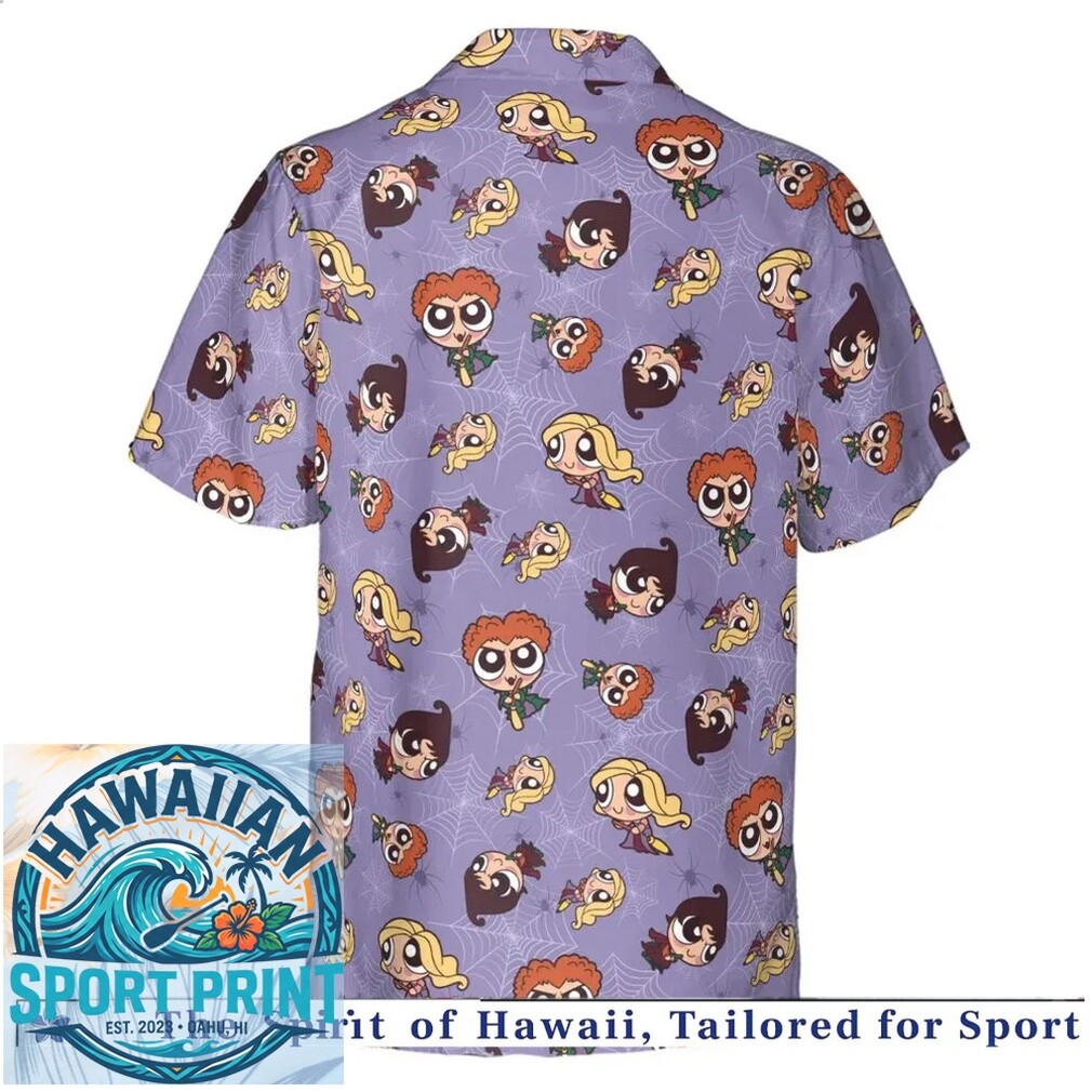 Spooky Spiderweb Goth Cartoon Witch Halloween Hawaiian Shirt Spooky Spiderweb Goth Cartoon Witch Halloween Hawaiian Shirt