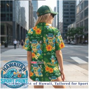 Squirtle Tropical Floral Pattern Summer Hawaiian Shirt