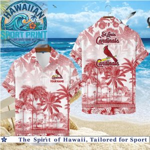 St Louis Cardinals Baseball Tropical Palm Tree Hawaiian Shirt