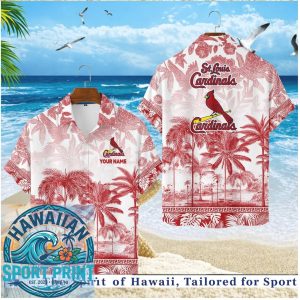 St Louis Cardinals Baseball Tropical Palm Tree Hawaiian Shirt