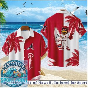 St Louis Cardinals Mascot Surfing Tropical Summer Hawaiian Shirt