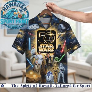 Star Wars 50th Anniversary Characters Sci Fi Movie Hawaiian Shirt