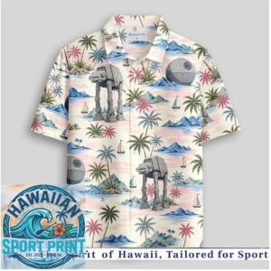 Star Wars AT AT Walker Tropical Beach Summer Hawaiian Shirt
