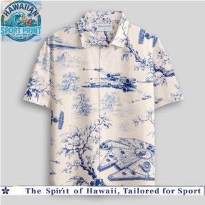 Star Wars Blueprint Toile de Jouy Tropical Hawaiian Shirt