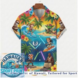 Star Wars Jedi Masters Surf Beach Party Hawaiian Shirt