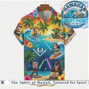 Star Wars Jedi Masters Surf Beach Party Hawaiian Shirt