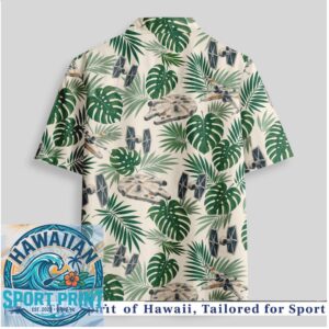 Star Wars Millenium Falcon TIE Fighter Tropical Jungle Hawaiian Shirt