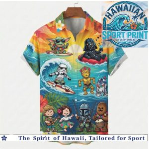 Star Wars Retro Characters Beach Sunset Tropical Hawaiian Shirt