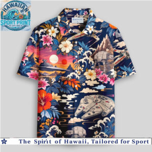 Star Wars Sci Fi Sunset Wave Tropical Japanese Art Hawaiian Shirt