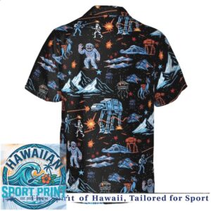 Star Wars Snowspeeder AT AT Winter Sci Fi Tropical Hawaiian Shirt