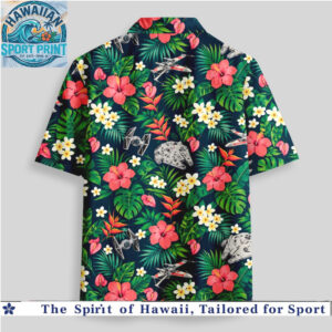 Star Wars Spaceship Galactic Floral Tropical Summer Hawaiian Shirt