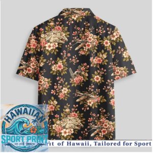 Star Wars Spaceships Vintage Floral Botanical Black Hawaiian Shirt