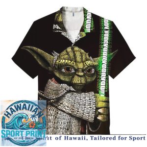 Star Wars Stormtrooper Yoda Character Graphic Hawaiian Shirt