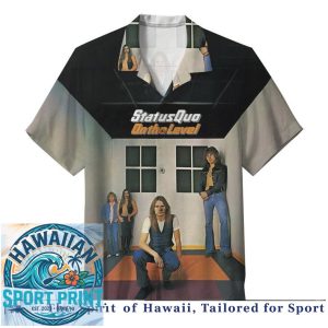Status Quo Rock Band Album Art Retro Hawaiian Shirt