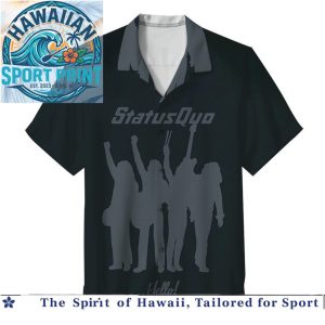 Status Quo Rock Band Album Art Retro Hawaiian Shirt