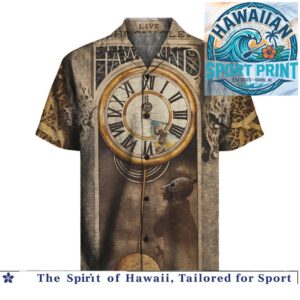 Steampunk Clockwork Time Antique Gothic Hawaiian Shirt