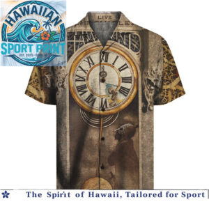 Steampunk Clockwork Time Antique Gothic Hawaiian Shirt