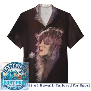 Stevie Nicks Rock Music Legend Vintage Style Hawaiian Shirt