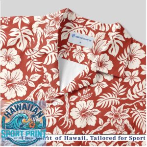 Stranger Things Demogorgon Monster Tropical Red Hibiscus Floral Hawaiian Shirt