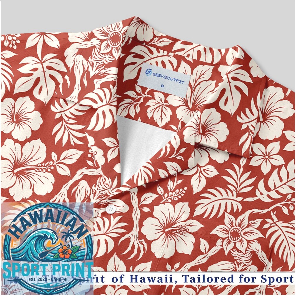 Stranger Things Demogorgon Monster Tropical Red Hibiscus Floral Hawaiian Shirt Stranger Things Demogorgon Monster Tropical Red Hibiscus Floral Hawaiian Shirt