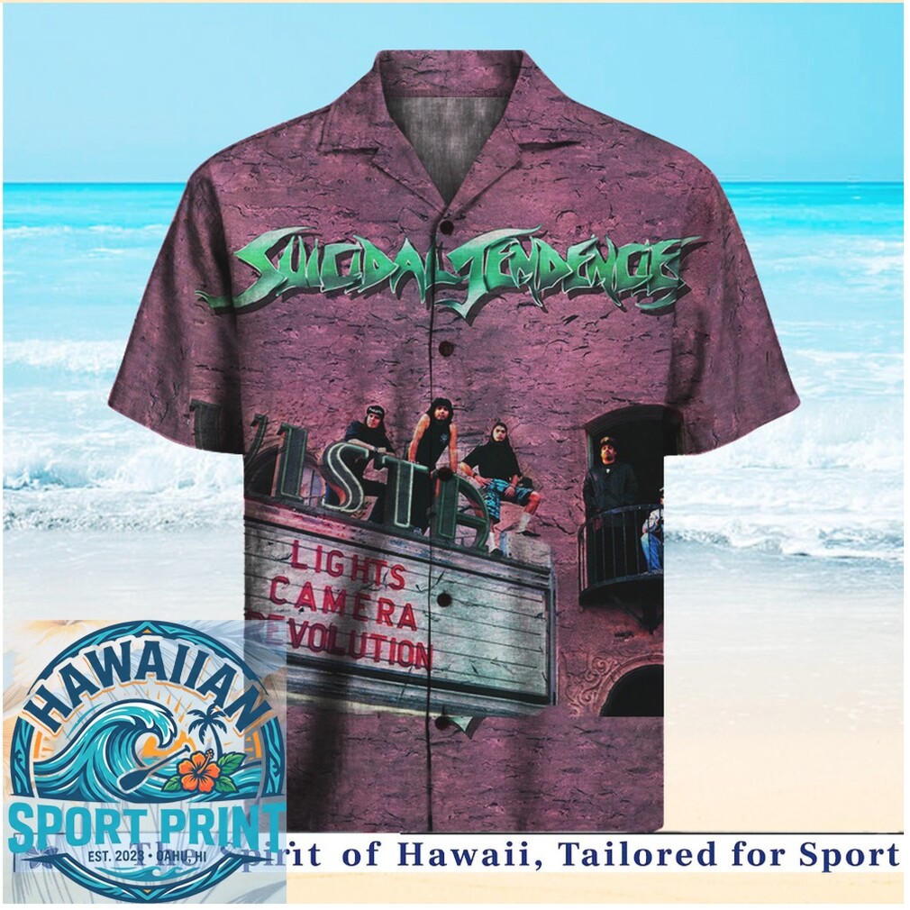 Suicidal Tendencies Lights Camera Revolution Thrash Metal Hawaiian Shirt Suicidal Tendencies Lights Camera Revolution Thrash Metal Hawaiian Shirt