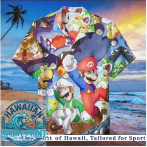 Super Mario Bros Video Game Characters Tropical Hawaiian Shirt
