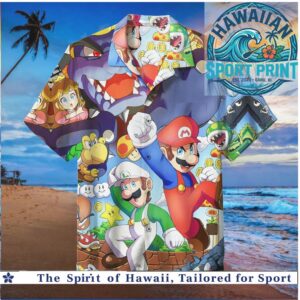 Super Mario Bros Video Game Characters Tropical Hawaiian Shirt