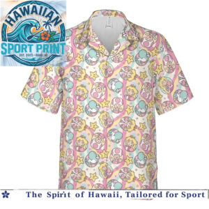 Super Mario Princess Peach Yoshi Retro Gaming Pastel Hawaiian Shirt