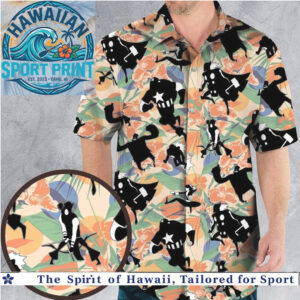 Superhero Silhouette Retro Comic Action Tropical Hawaiian Shirt
