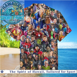 Superhero Universe Characters Collage Action Movie Hawaiian Shirt
