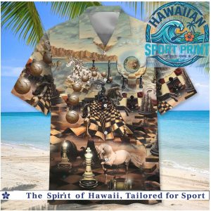 Surreal Chess Dali Fantasy Art Tropical Summer Hawaiian Shirt