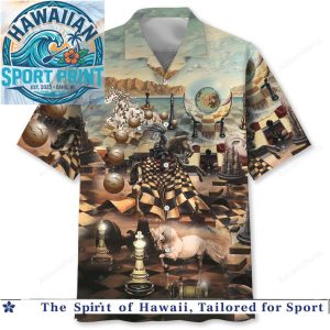 Surreal Chess Dali Fantasy Art Tropical Summer Hawaiian Shirt