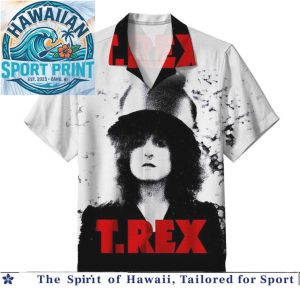 T. Rex Rock Band Vintage Music Concert Tour Hawaiian Shirt