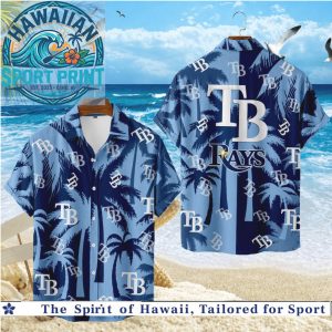 Tampa Bay Rays Blue Palm Tree Tropical Summer Hawaiian Shirt