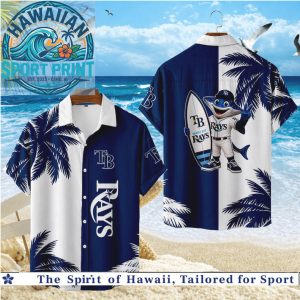 Tampa Bay Rays Mascot Surfing Tropical Summer Hawaiian Shirt