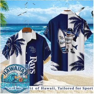 Tampa Bay Rays Mascot Surfing Tropical Summer Hawaiian Shirt
