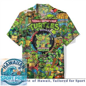 Teenage Mutant Ninja Turtles Retro Cartoon Hawaiian Shirt