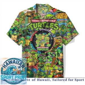 Teenage Mutant Ninja Turtles Retro Comic Style Hawaiian Shirt