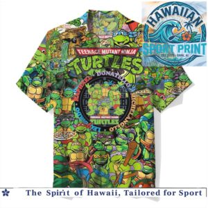 Teenage Mutant Ninja Turtles Retro Comic Style Hawaiian Shirt