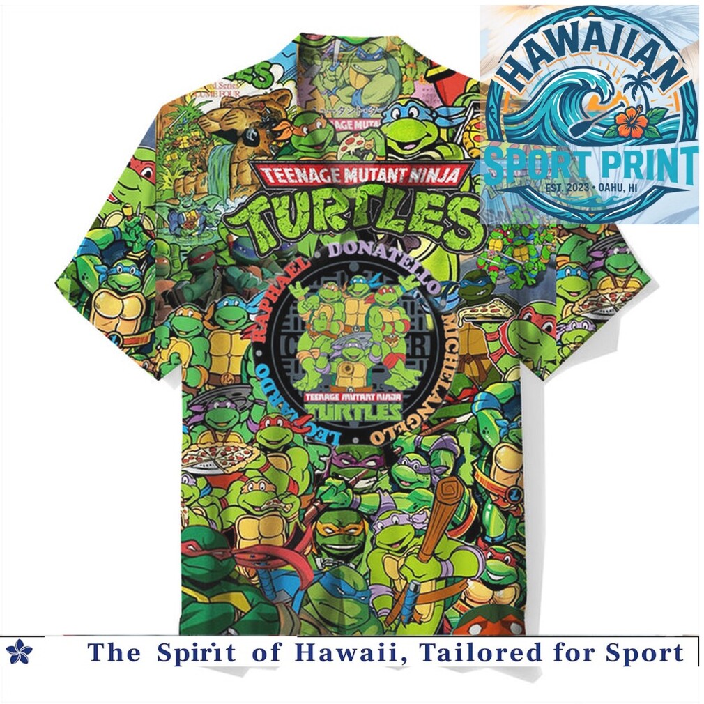 Teenage Mutant Ninja Turtles Retro Comic Style Hawaiian Shirt Teenage Mutant Ninja Turtles Retro Comic Style Hawaiian Shirt