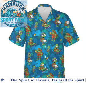 Teenage Mutant Ninja Turtles Simpsons Mashup Hawaiian Shirt