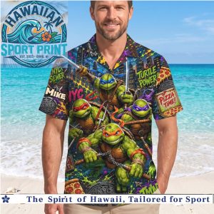 Teenage Mutant Ninja Turtles TMNT NYC Sewer Turtle Power Hawaiian Shirt