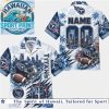 Tampa Bay Buccaneers Football Stadium Skyline Skull Hawaiian Shirt Tampa Bay Buccaneers Football Stadium Skyline Skull Hawaiian Shirt