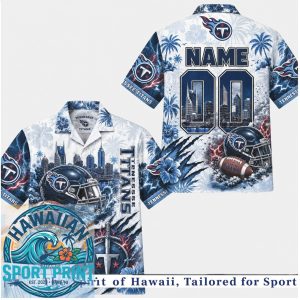 Tennessee Titans Football Stadium Skyline Sword Hawaiian Shirt